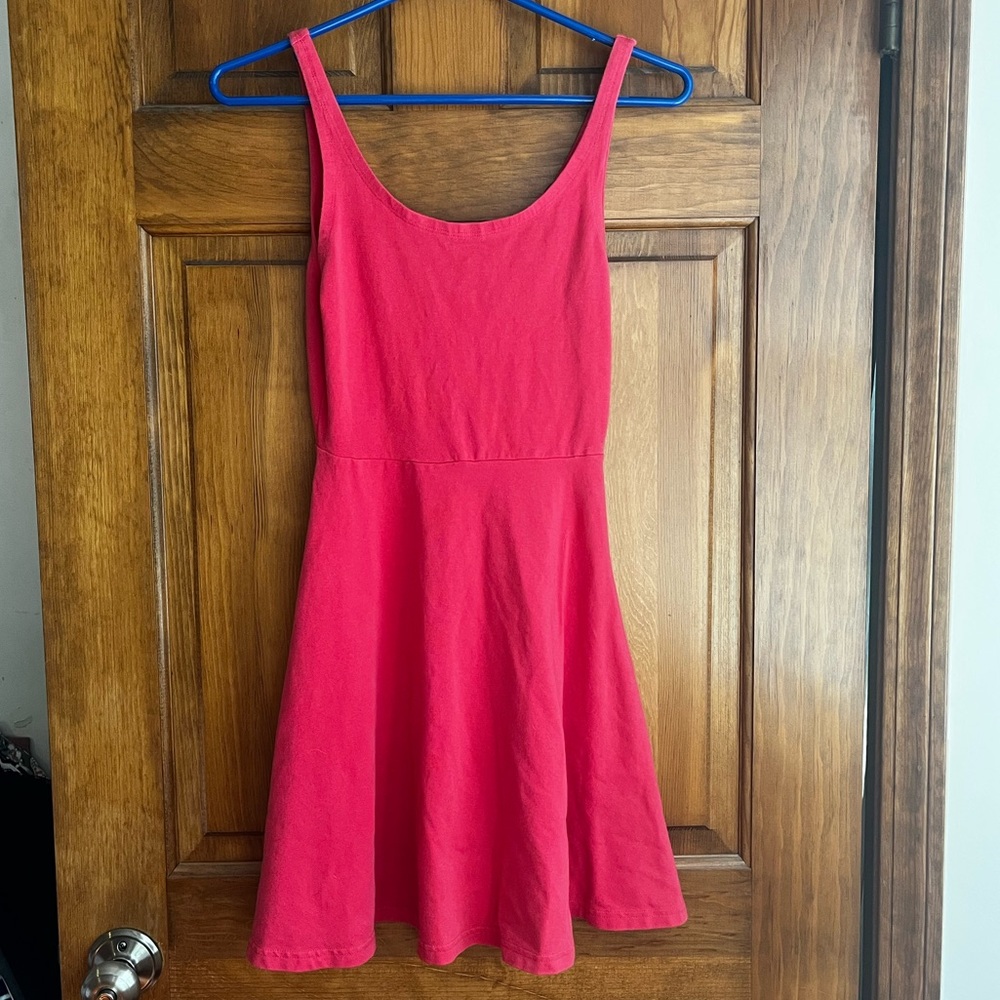 Vintage Express Fit and Flare Dress Salmon XS